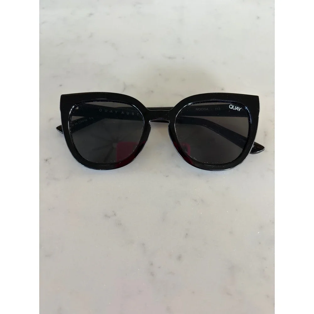 Quay Australia Noosa Sunglasses Black Cat Eye Frames 111 Womens